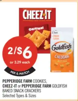 Shoppers Drug Mart PEPPERIDGE FARM COOKIES. CHEEZ-IT or PEPPERIDGE FARM GOLDFISH BAKED SNACK CRACKERS offer