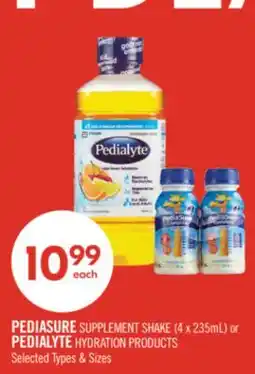 Shoppers Drug Mart PEDIASURE SUPPLEMENT SHAKE (4 x 235mL) or PEDIALYTE HYDRATION PRODUCTS offer