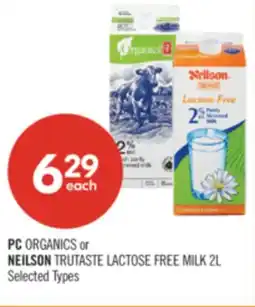 Shoppers Drug Mart PC ORGANICS or NEILSON TRUTASTE LACTOSE FREE MILK offer