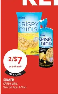 Shoppers Drug Mart QUAKER CRISPY MINS offer