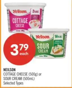 Shoppers Drug Mart NEILSON COTTAGE CHEESE (500g) or SOUR CREAM (500mL) offer