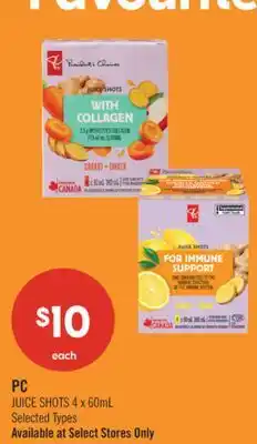 Shoppers Drug Mart PC JUICE SHOTS offer