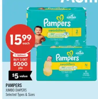 Shoppers Drug Mart PAMPERS JUMBO DIAPERS offer