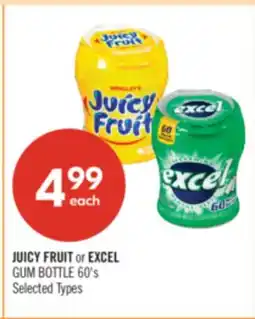 Shoppers Drug Mart JUICY FRUIT or EXCEL GUM BOTTLE offer