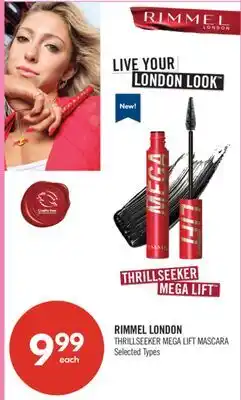 Shoppers Drug Mart RIMMEL LONDON THRILLSEEKER MEGA LIFT MASCARA offer