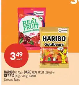 Shoppers Drug Mart HARIBO (175g), DARE REAL FRUIT (180g) or KERR'S (80g - 200g) CANDY offer