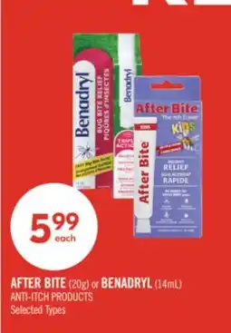 Shoppers Drug Mart AFTER BITE (20g) or BENADRYL (14mL) ANTI-ITCH PRODUCTS offer
