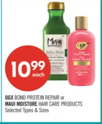 Shoppers Drug Mart OGX BOND PROTEIN REPAIR or MAUI MOISTURE HAIR CARE PRODUCTS offer