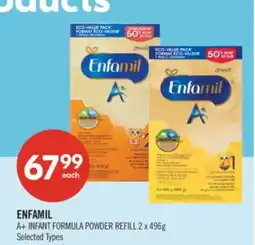 Shoppers Drug Mart ENFAMIL A+ INFANT FORMULA POWDER REFILL offer