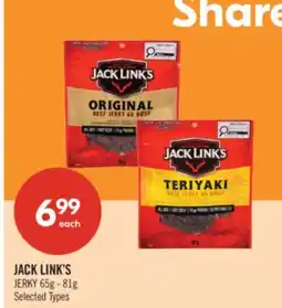 Shoppers Drug Mart JACK LINK'S JERKY offer