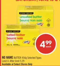 Shoppers Drug Mart NO NAME BUTTER offer