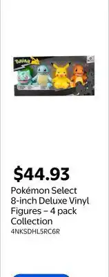 Walmart Pokémon Select 8-inch Deluxe Vinyl Figures – 4 pack Collection offer