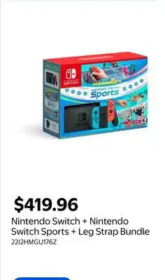 Walmart Nintendo Switch + Nintendo Switch Sports + Leg Strap Bundle offer