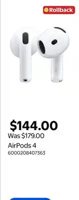 Walmart AirPods 4 offer