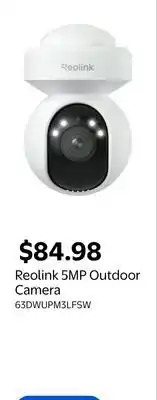 Walmart Reolink 5MP Outdoor Camera offer