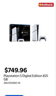 Walmart Playstation 5 Digital Edition 825 GB offer