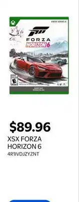 Walmart XSX FORZA HORIZON 6 offer