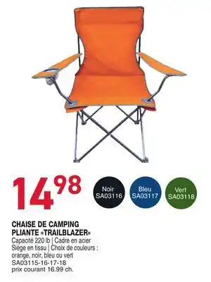 Matério CHAISE DE CAMPING PLIANTE TRAILBLAZER offer
