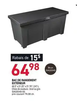 Matério BAC DE RANGEMENT EXTÉRIEUR offer