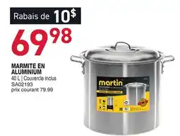 Matério MARMITE EN ALUMINIUM MARTIN offer