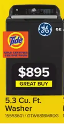 Leon's GE Diamond Grey Top Load Washer ( 5.3 Cu. Ft.) - GTW681BMRDG offer