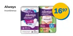 Accès pharma Always Incontinence offer