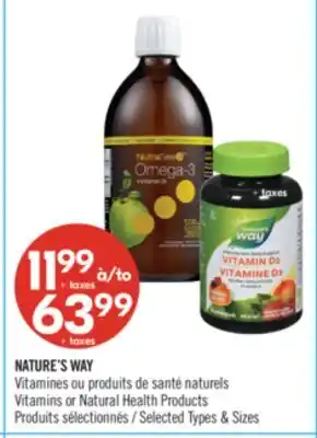 Pharmaprix NATURE'S WAY Vitamins or Natural Health Products offer
