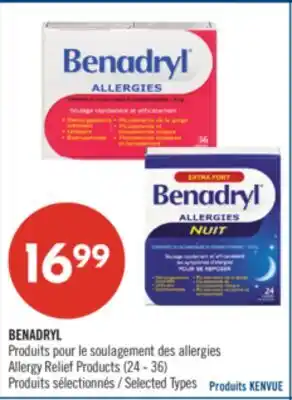Pharmaprix BENADRYL Allergy Relief Products offer