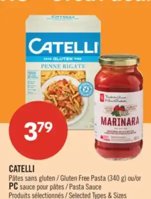 Pharmaprix CATELLI Gluten Free Pasta (340 g) or PC Pasta Sauce offer