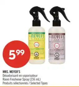Pharmaprix MRS. MEYER'S Room Freshener Spray offer