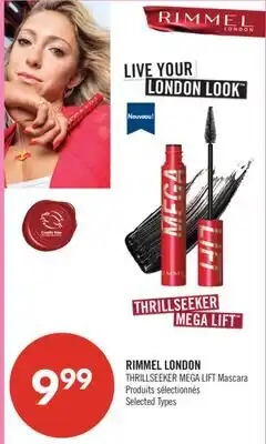 Pharmaprix RIMMEL LONDON THRILLSEEKER MEGA LIFT Mascara offer