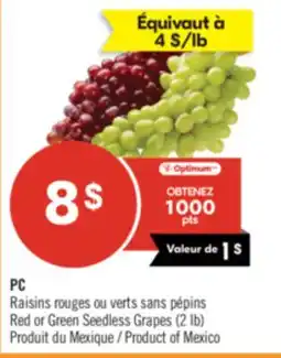 Pharmaprix PC Redor Green Seedless Grapes (2 lb) Product of Mexico offer