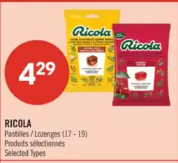 Pharmaprix RICOLA Lozenges offer