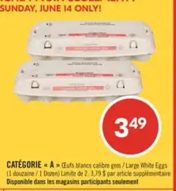 Pharmaprix CATÉGORIE A Large White Eggs offer