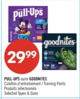 Pharmaprix PULL-UPS or GOODNITES Training Pants offer