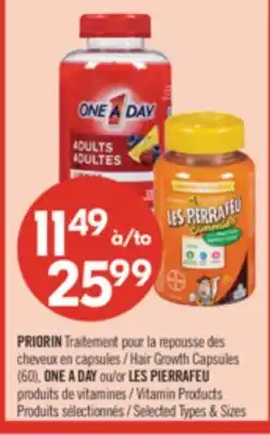 Pharmaprix PRIORIN Hair Growth Capsules (60), ONE A DAY or Vitamin Products offer