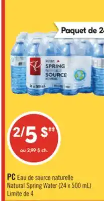 Pharmaprix PC Natural Spring Water offer