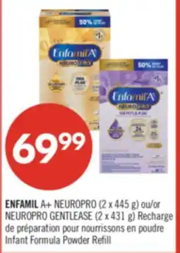 Pharmaprix ENFAMIL A+ NEUROPRO(2 x 445 g) or NEUROPRO GENTLEASE (2 x 431 g) Infant Formula Powder Refill offer