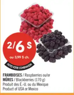 Pharmaprix Raspberries or Blackberries (170 g) offer