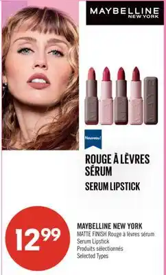 Pharmaprix MAYBELLINE NEW YORK MATTE FINISH Serum Lipstick offer