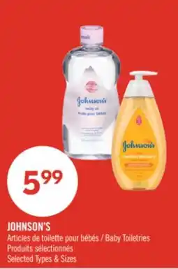 Pharmaprix JOHNSON'S Baby Toiletries offer