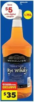 Real Canadian Liquorstore Medallion Canadian Rye Whisky offer