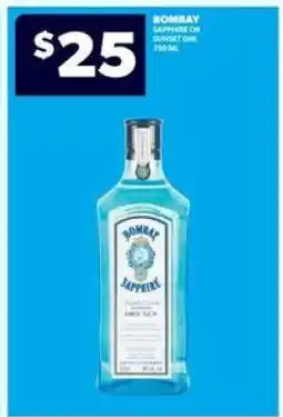 Real Canadian Liquorstore Bombay Sapphire or Sunset Gin offer