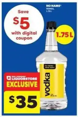 Real Canadian Liquorstore NO NAME Vodka offer