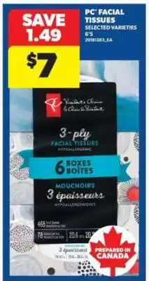Real Canadian Superstore PC Facial Tissues offer