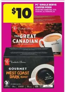 Real Canadian Superstore PC Single Serve Coffee Pods offer