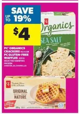 Real Canadian Superstore PC Organics Crackers or PC Gluten-Free Waffles offer