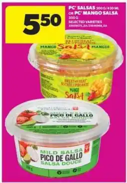 Real Canadian Superstore PC Salsas or PC Mango Salsa offer