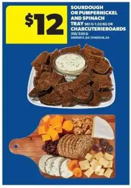 Real Canadian Superstore Sourdough or Pumpernickel and Spinach Tray or Charcuterie Boards offer