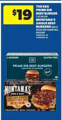 Real Canadian Superstore The Keg Prime Rib Beef Burger / Montana's Angus Beef Burgers offer